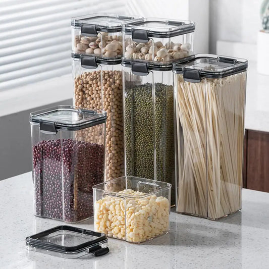 Food Storage Containers Set Jars Cereal Candy Dried Jars with Lid Fridge Storagetank Containers Kitchen Storage Box