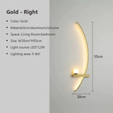 Modern LED Wall Lamp Simple Art Bedroom Bedside Wall Lamp Living Room Study Background Wall Bathroom Mirror Lighting Gold/Black