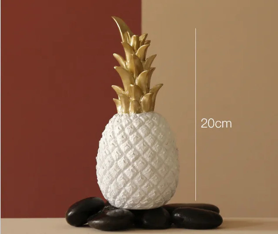 Gold Pineapple Craft Decoration Creative Nordic Fruit Pineapple Ananas Shape Home Living Room Porch Model Bedroom Desktop Decor