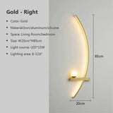 Modern LED Wall Lamp Simple Art Bedroom Bedside Wall Lamp Living Room Study Background Wall Bathroom Mirror Lighting Gold/Black