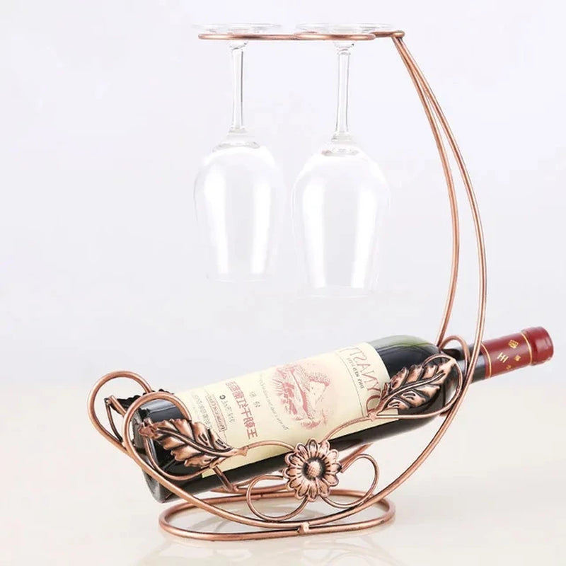 Creative Metal Wine Rack Hanging Wine Glass Holder Bar Stand Bracket Display Stand Bracket Decor