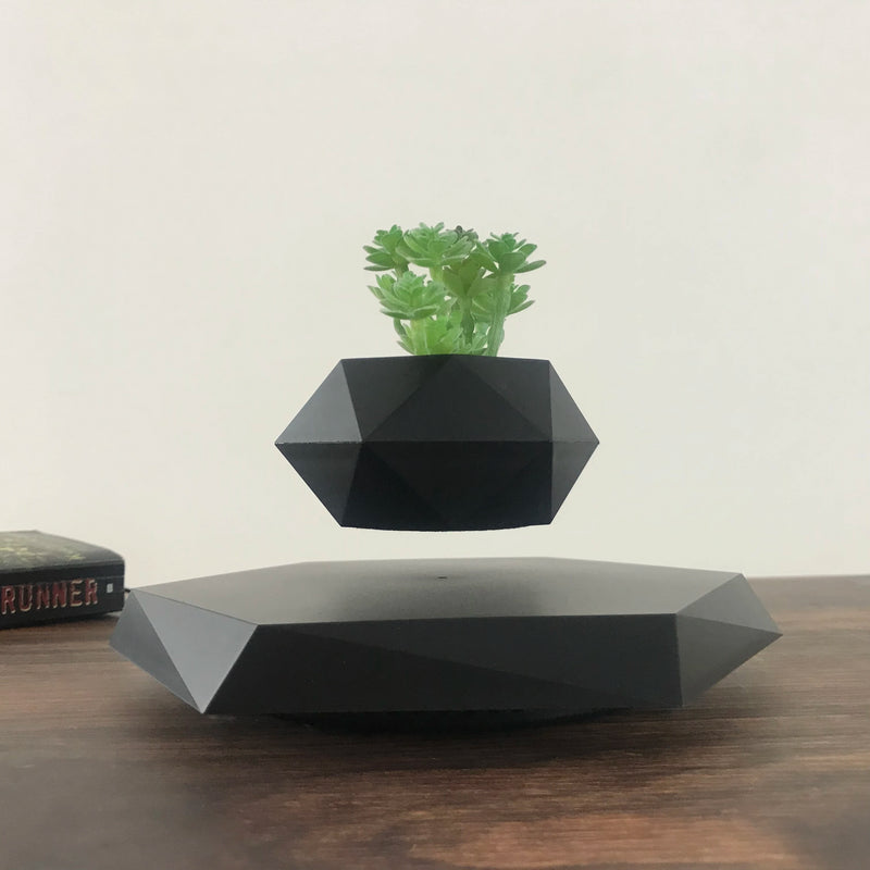 Air Bonsai Floating Pot Levitating Plant Pot Night Light Levitation for Artificial Plants Flowers Home Decor Table Light