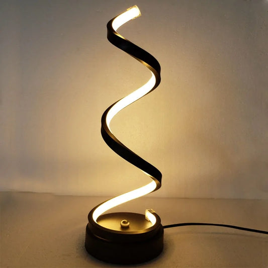 LED Spiral Curved Desk Lamp