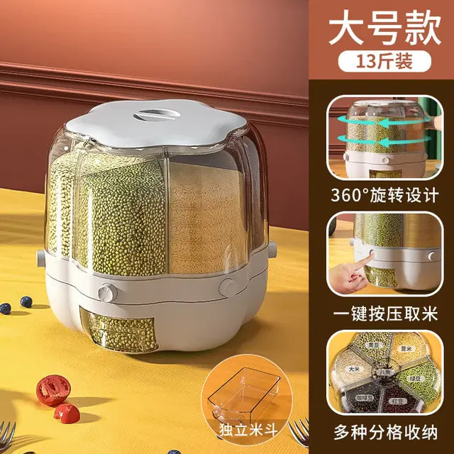 360° Rotating Grains Food Dispenser