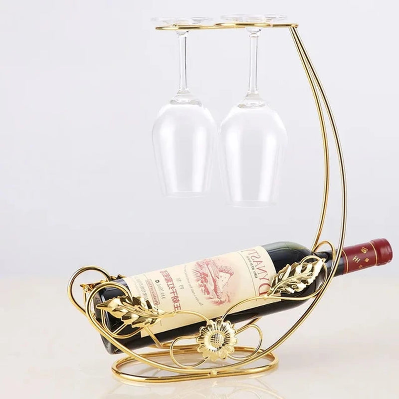 Creative Metal Wine Rack Hanging Wine Glass Holder Bar Stand Bracket Display Stand Bracket Decor