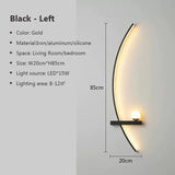 Modern LED Wall Lamp Simple Art Bedroom Bedside Wall Lamp Living Room Study Background Wall Bathroom Mirror Lighting Gold/Black