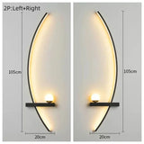 Modern LED Wall Lamp Simple Art Bedroom Bedside Wall Lamp Living Room Study Background Wall Bathroom Mirror Lighting Gold/Black