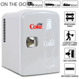 6 Can Mini Fridge Portable 4L Mini Cooler Travel Compact Refrigerator Camping