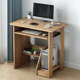 Modern Home Office Computer Desk with Keyboard Tray - Simple, Space-Saving Design for Bedroom, Dormitory, or Study