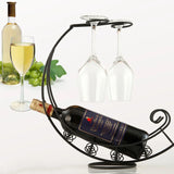 Creative Metal Wine Rack Hanging Wine Glass Holder Bar Stand Bracket Display Stand Bracket Decor