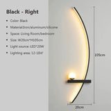 Modern LED Wall Lamp Simple Art Bedroom Bedside Wall Lamp Living Room Study Background Wall Bathroom Mirror Lighting Gold/Black