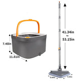 TIKAAATOK Spin Mop and Bucket Set with Self Separation Dirty and Clean Water System, Self Wringing 360° Rotating Square Mop-Head for Hardwood Tile Marble Floors,Cleaning Tools after the Party, Mother'S Day Gifts