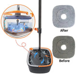 TIKAAATOK Spin Mop and Bucket Set with Self Separation Dirty and Clean Water System, Self Wringing 360° Rotating Square Mop-Head for Hardwood Tile Marble Floors,Cleaning Tools after the Party, Mother'S Day Gifts