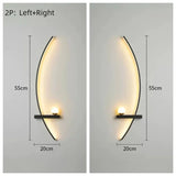 Modern LED Wall Lamp Simple Art Bedroom Bedside Wall Lamp Living Room Study Background Wall Bathroom Mirror Lighting Gold/Black