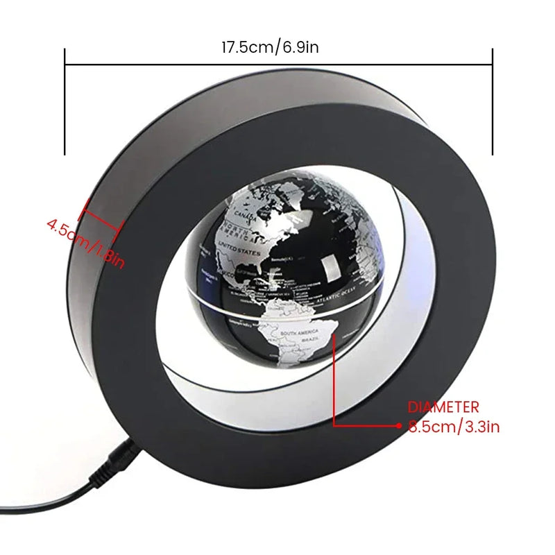 Magnetic Levitation Globe LED World Floating Lamp Rotating Globe Lights Bedside Lights Novelty Christmas Gifts Levitating Lamp