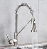 Spring Brushed Kitchen Sink Faucet